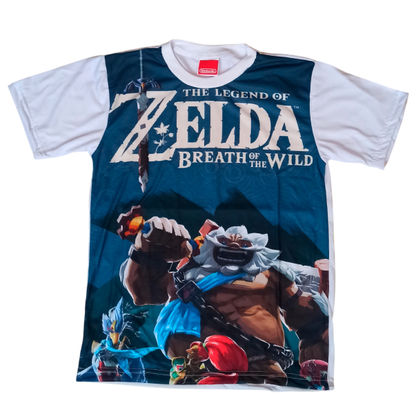 Camiseta The Legend of Zelda Los Elegidos Breath of the Wild Camisa blanca con estampado gráfico full color