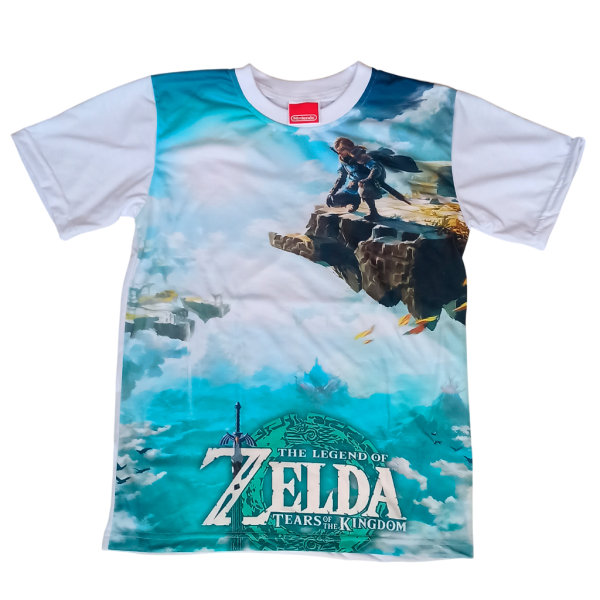 Camiseta The Legend of Zelda Tears of the Kingdom Camisa blanca con estampado gráfico full color